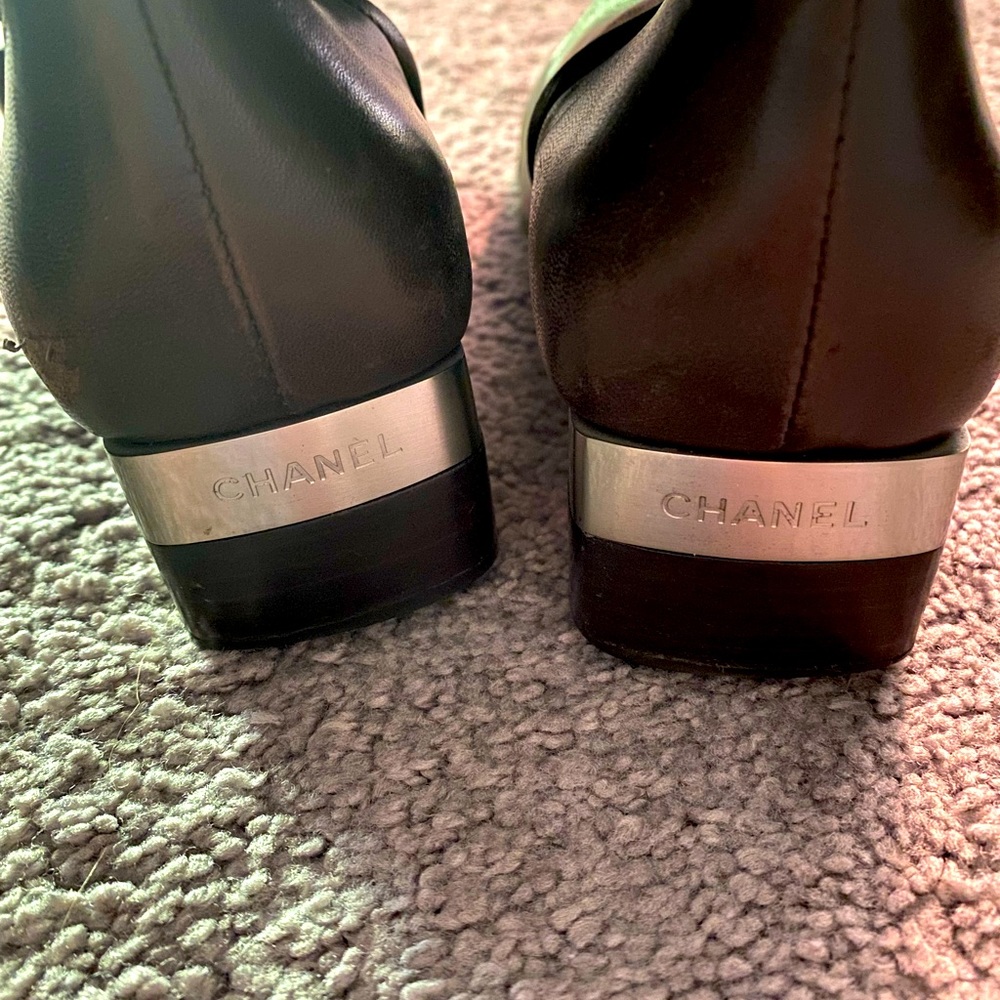 Vintage Brown Chanel boots with CC